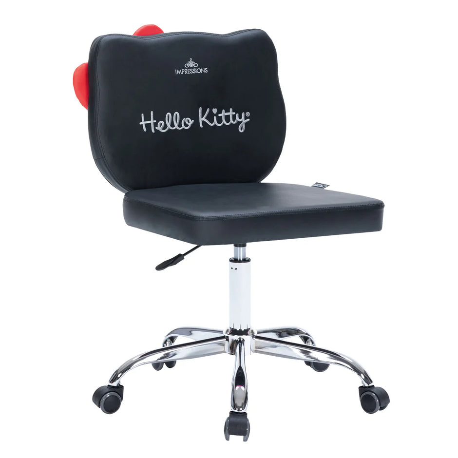 Hello Kitty Faux Leather Swivel Vanity Chair