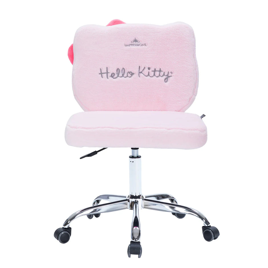 Hello Kitty Teddy Fur Swivel Vanity Chair
