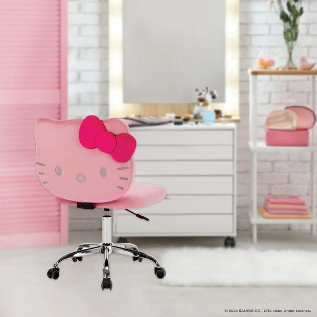 Silla de tocador giratoria blanca Hello Kitty Kawaii