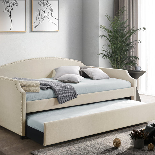 Amanda Beige - Daybed with Trundle