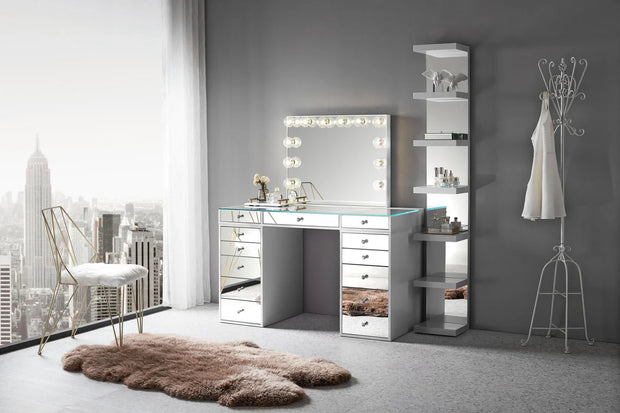 SLAYSTATION WHITE PLUS 2.0 MESA CON ESPEJO + ESPEJO DE CORTESÍA