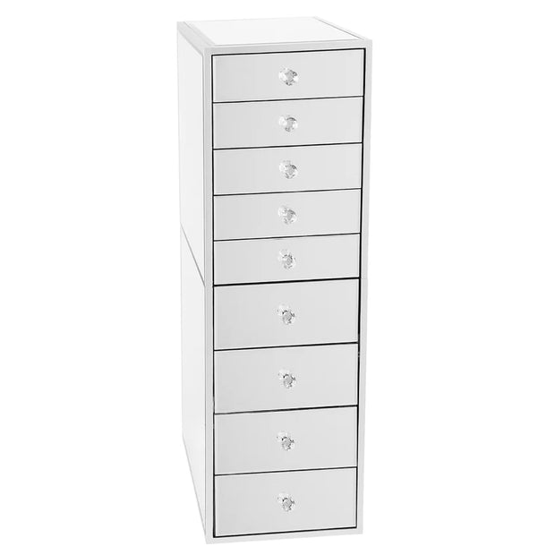 MUEBLE DE ALMACENAJE CON ESPEJO DE 9 CAJONES SLAYSTATION NEGRO PREMIUM CON ESPEJO