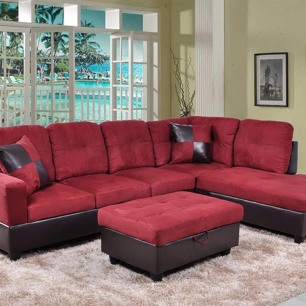 F104B Sectional + Ottoman Set
