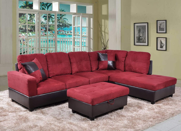 F104B Sectional + Ottoman Set