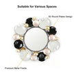 Modern 3D Round Plates Overlapping Metal Wall Mirror
