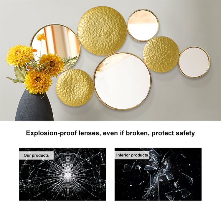 Wall Decorative Mirror Set Creative Round Mirror Wall Hanging Decoration