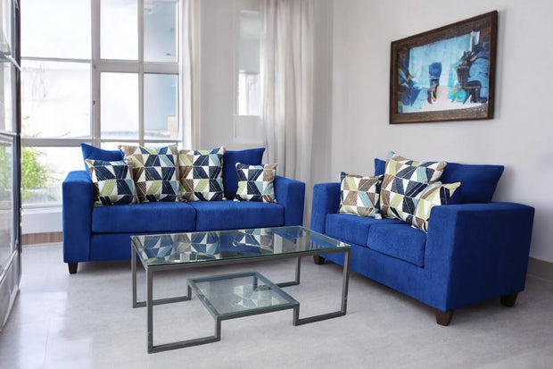 SL300-BLUE Sofa & Loveseat