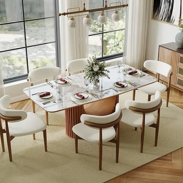 Silvo 79" Table (Glossy White) Dining Set