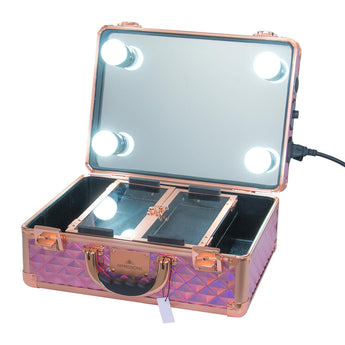 SlayCase 3.0 Vanity Travel Case Rose Gold Mermaid Studded