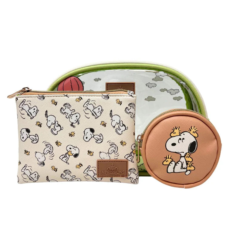 Peanuts Snoopy 3-PC Makeup Bag Set