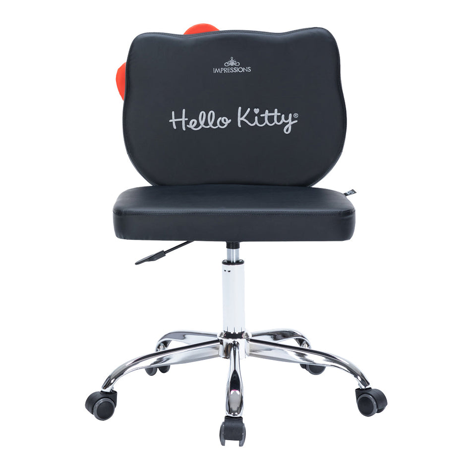Hello Kitty Faux Leather Swivel Vanity Chair