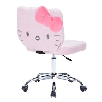 Hello Kitty Teddy Fur Swivel Pink Vanity Chair