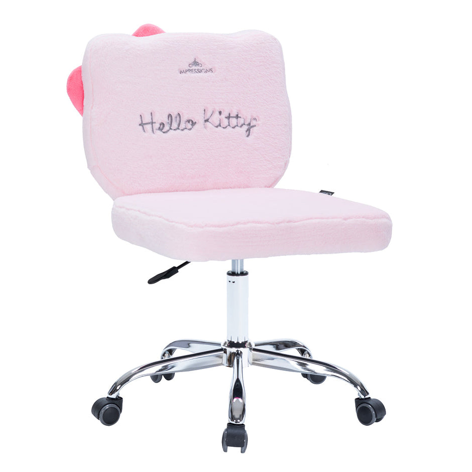 Hello Kitty Teddy Fur Swivel Vanity Chair