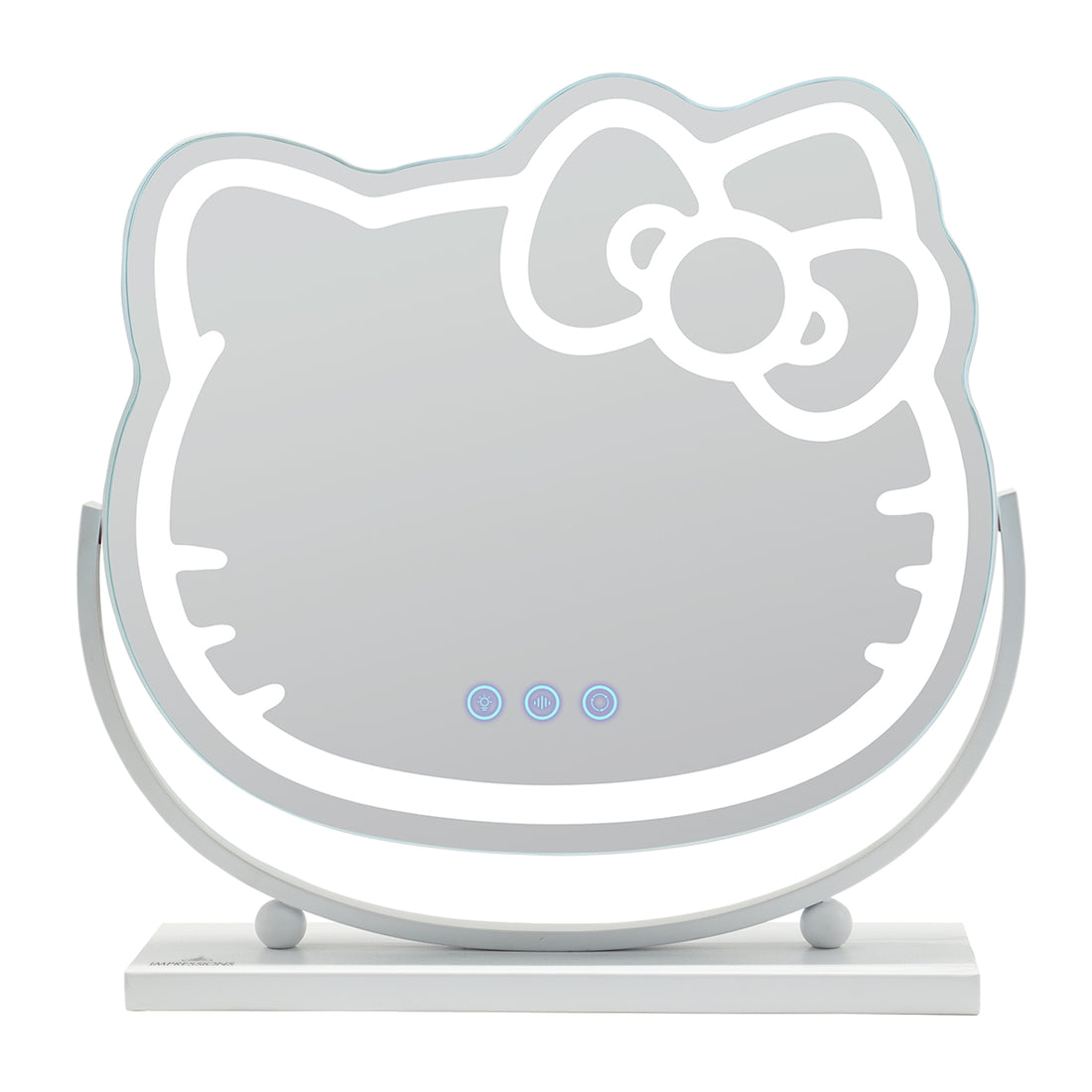 Espejo de maquillaje LED con base Hello Kitty Kawaii