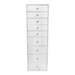 SlayStation White 9 Drawer Makeup Vanity Storage Unit