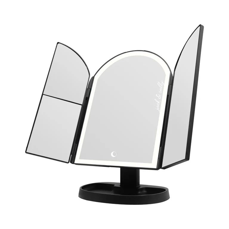 Jack Skellington & Sally Arch Trifold LED Makeup Mirror