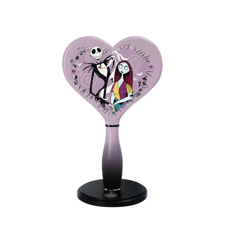 Jack Skellington & Sally LED Heart Handheld Makeup Mirror with Standing Base