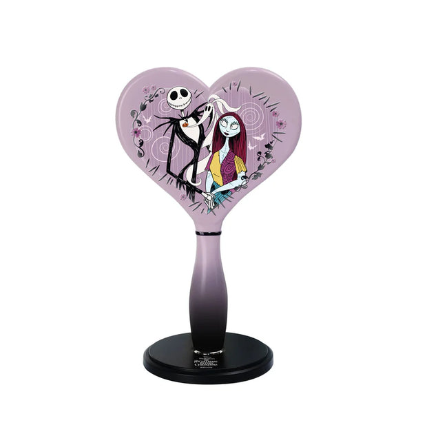 Jack Skellington & Sally LED Heart Handheld Makeup Mirror with Standing Base
