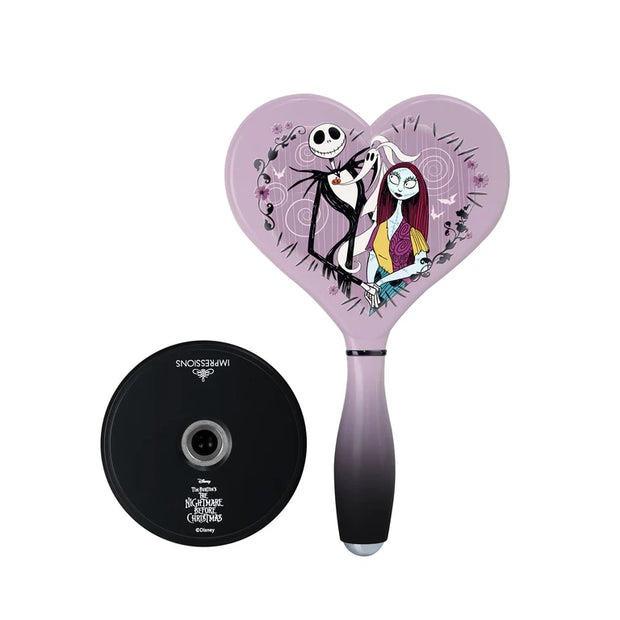 Jack Skellington & Sally LED Heart Handheld Makeup Mirror with Standing Base