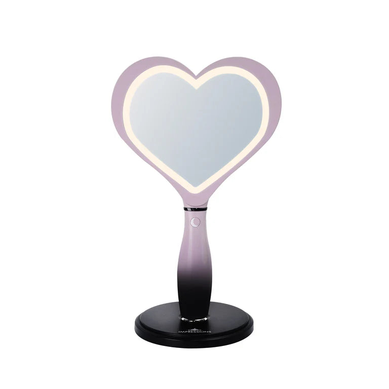 Jack Skellington & Sally LED Heart Handheld Makeup Mirror with Standing Base
