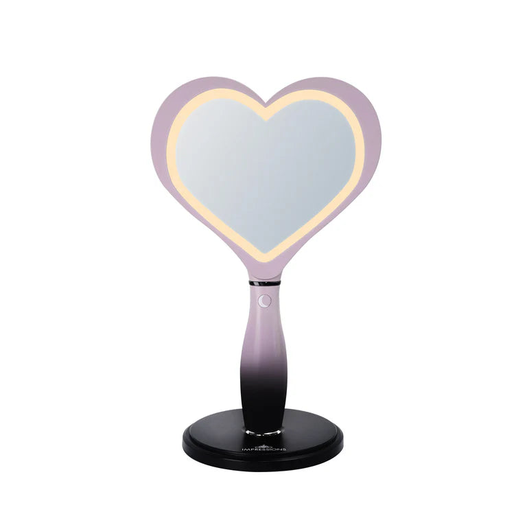 Jack Skellington & Sally LED Heart Handheld Makeup Mirror with Standing Base