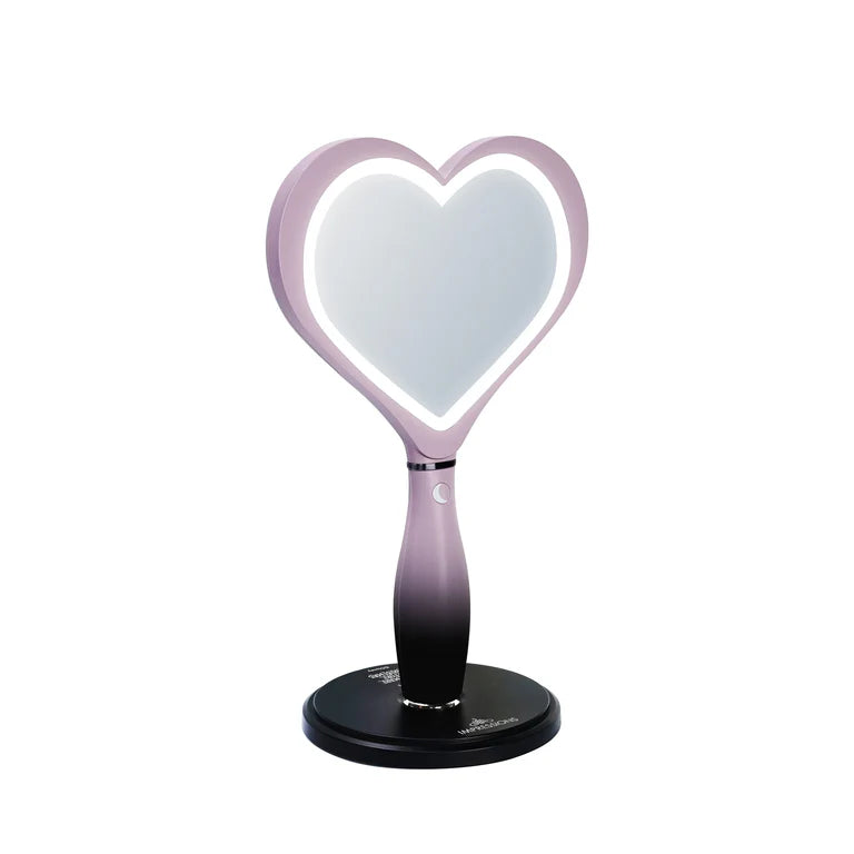 Jack Skellington & Sally LED Heart Handheld Makeup Mirror with Standing Base