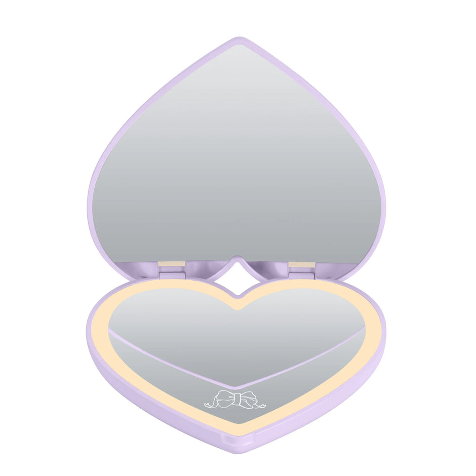 Kuromi “Lovely Ribbon” LED Heart Compact Mirror