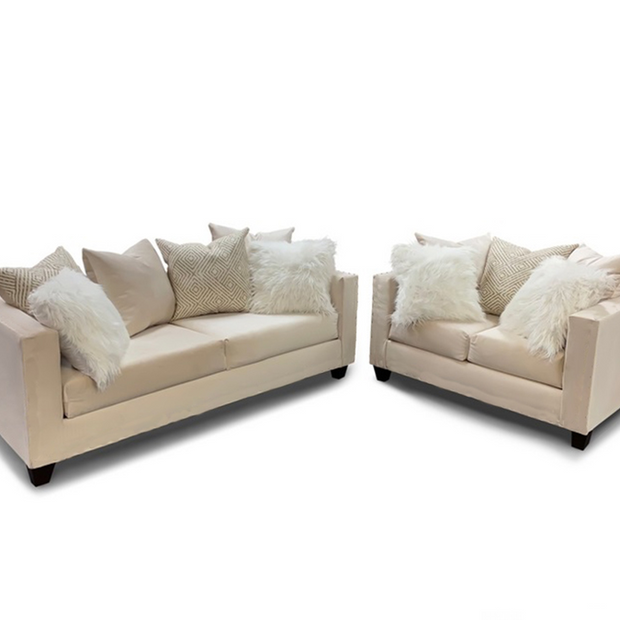 300 Cream Sofa + Loveseat