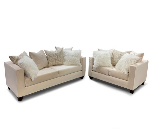 300 Cream Sofa + Loveseat