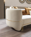Helena Ivory Velvet Sofa 94