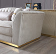 Milena Ivory Velvet Sofa 93