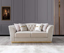 Milena Ivory Velvet Sofa 93