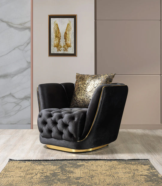 Daphne Ivory Velvet Chair