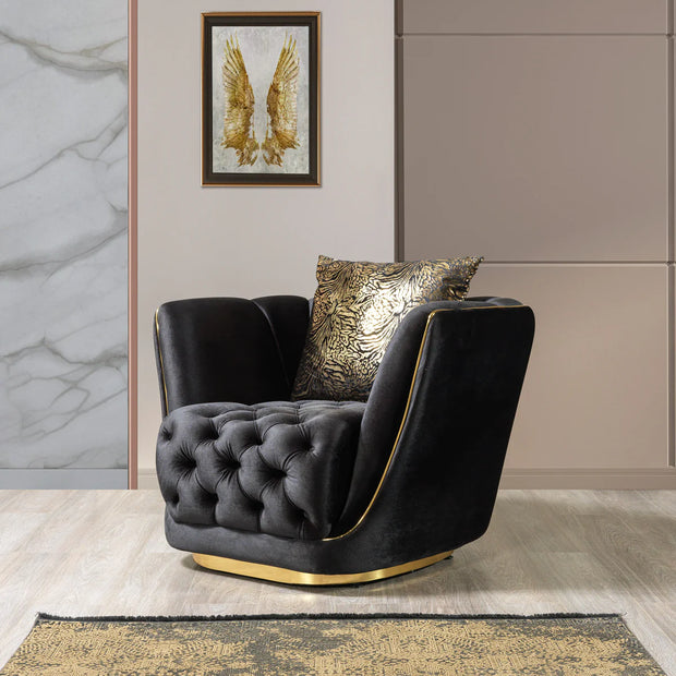 Daphne Ivory Velvet Chair