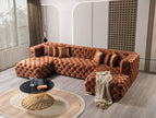 Neva Velvet Double Chaise Sectional