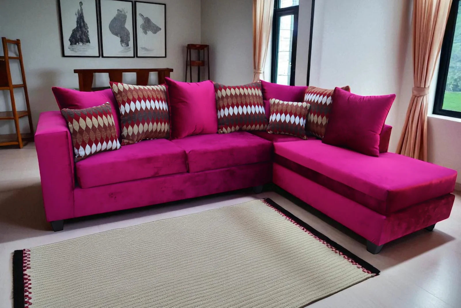 Burgundy Sectional