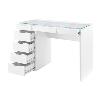 SlayStation Kendall White Vanity Table