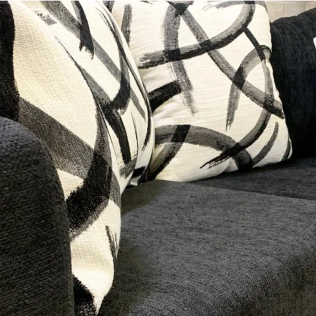 110 Black Sofa & Loveseat Set