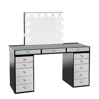 SlayStation Pro 2.0 Mirrored Tabletop + Vanity Mirror + 5 Drawer Units Bundle
