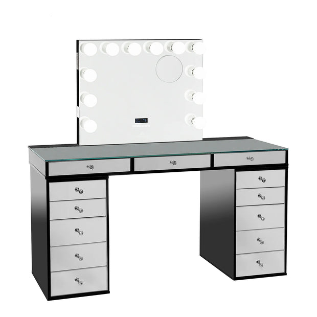SlayStation Pro 2.0 Mirrored Tabletop + Vanity Mirror + 5 Drawer Units Bundle