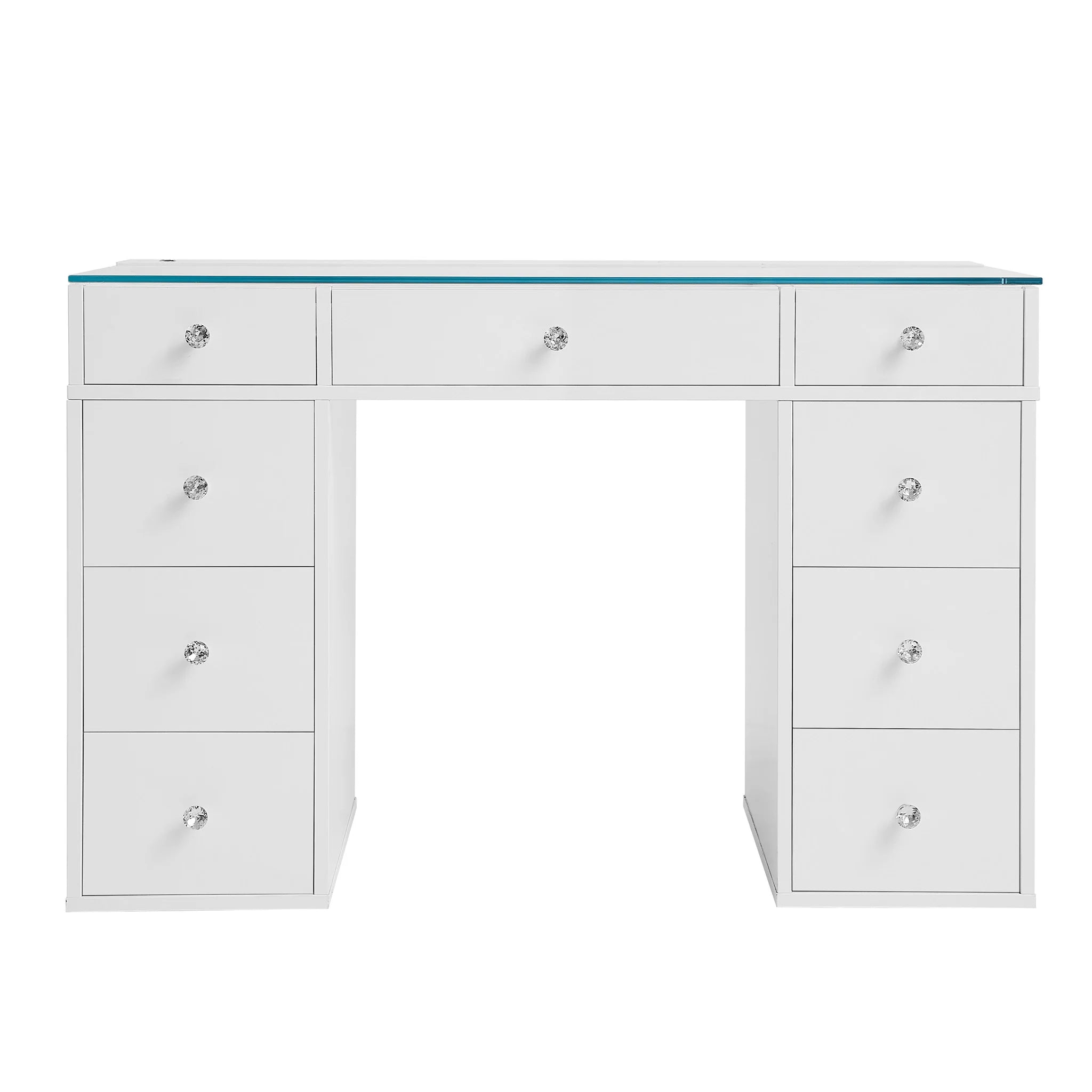 SlayStation Kids' White Vanity Table w/ LED Light