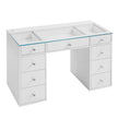 SlayStation Kids' White Vanity Table w/ LED Light