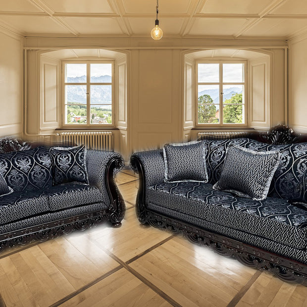 600 Black Sofa & Loveseat
