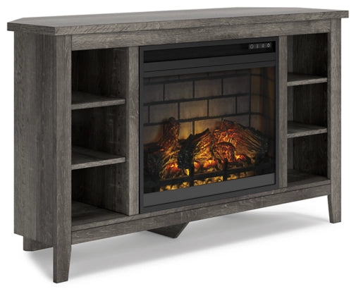 Ashley W275W6 Grey Camiburg Fireplace TV Stand