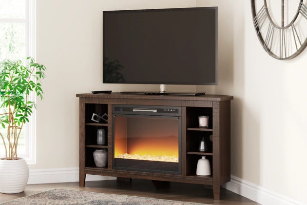 Ashley W283W5 Camiburg Brown Fireplace TV Stand