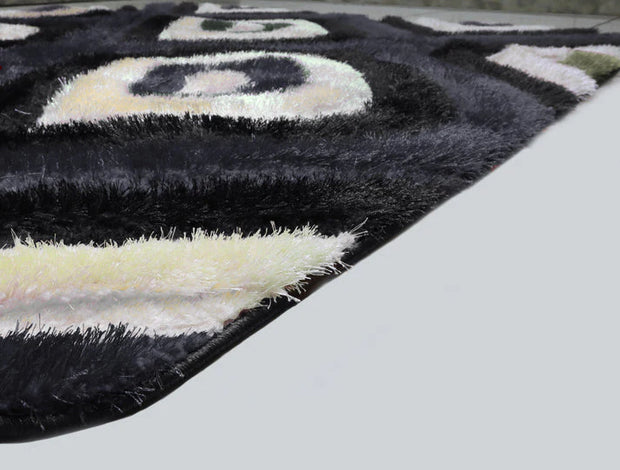 Alfombra Colibri Shaggy 3D dorada y negra 151