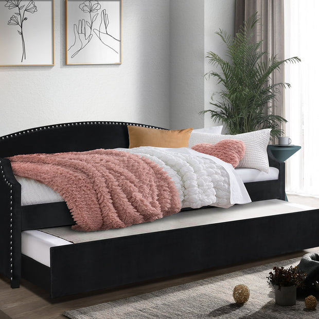 Amanda Black - Daybed with Trundle