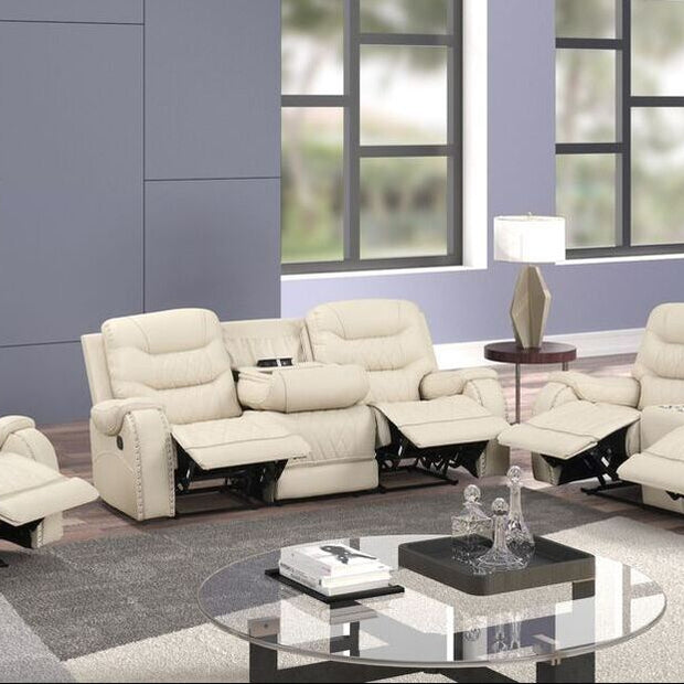 Ashley2005 Oversized Beige Reclining Set