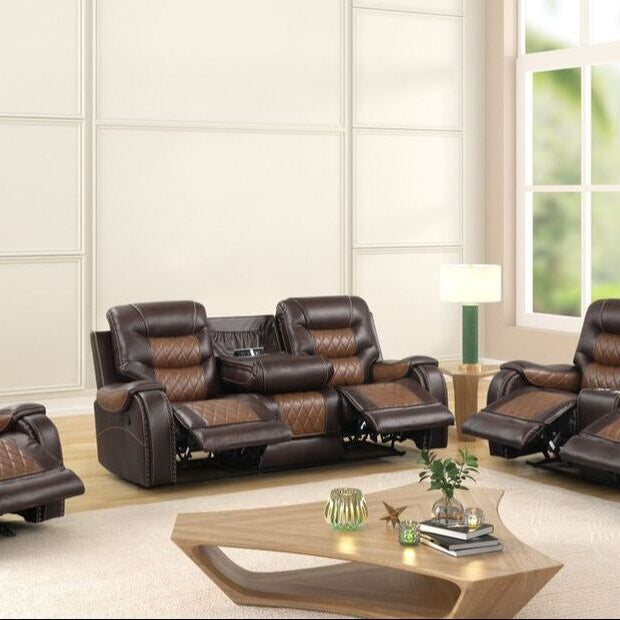 Ashley1001 Oversized Brown Reclining Set