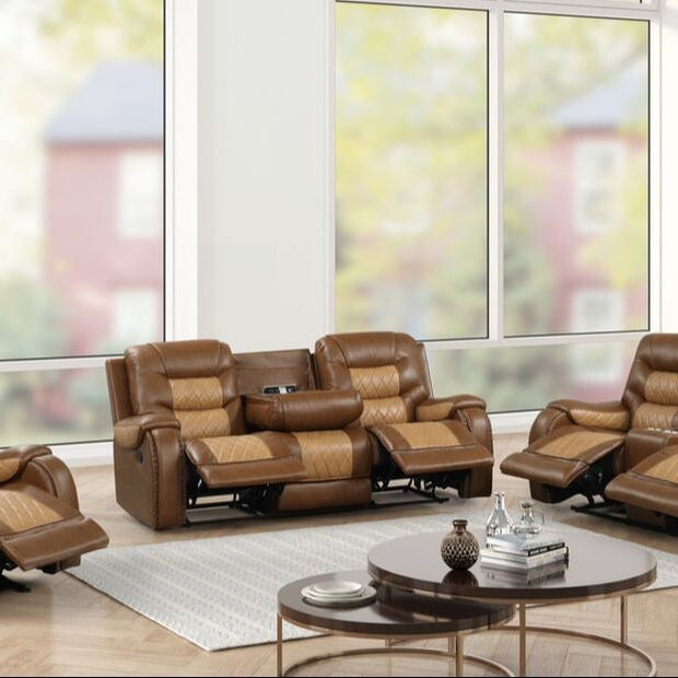 Ashley1002 Oversized Brown Reclining Set